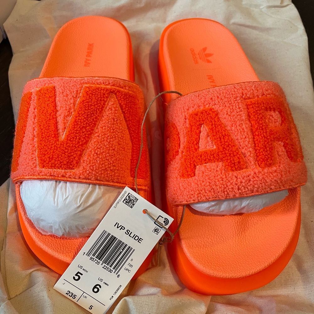 Adidas IVY Park Slide US mens 5 womens 6 orange new in box NIB